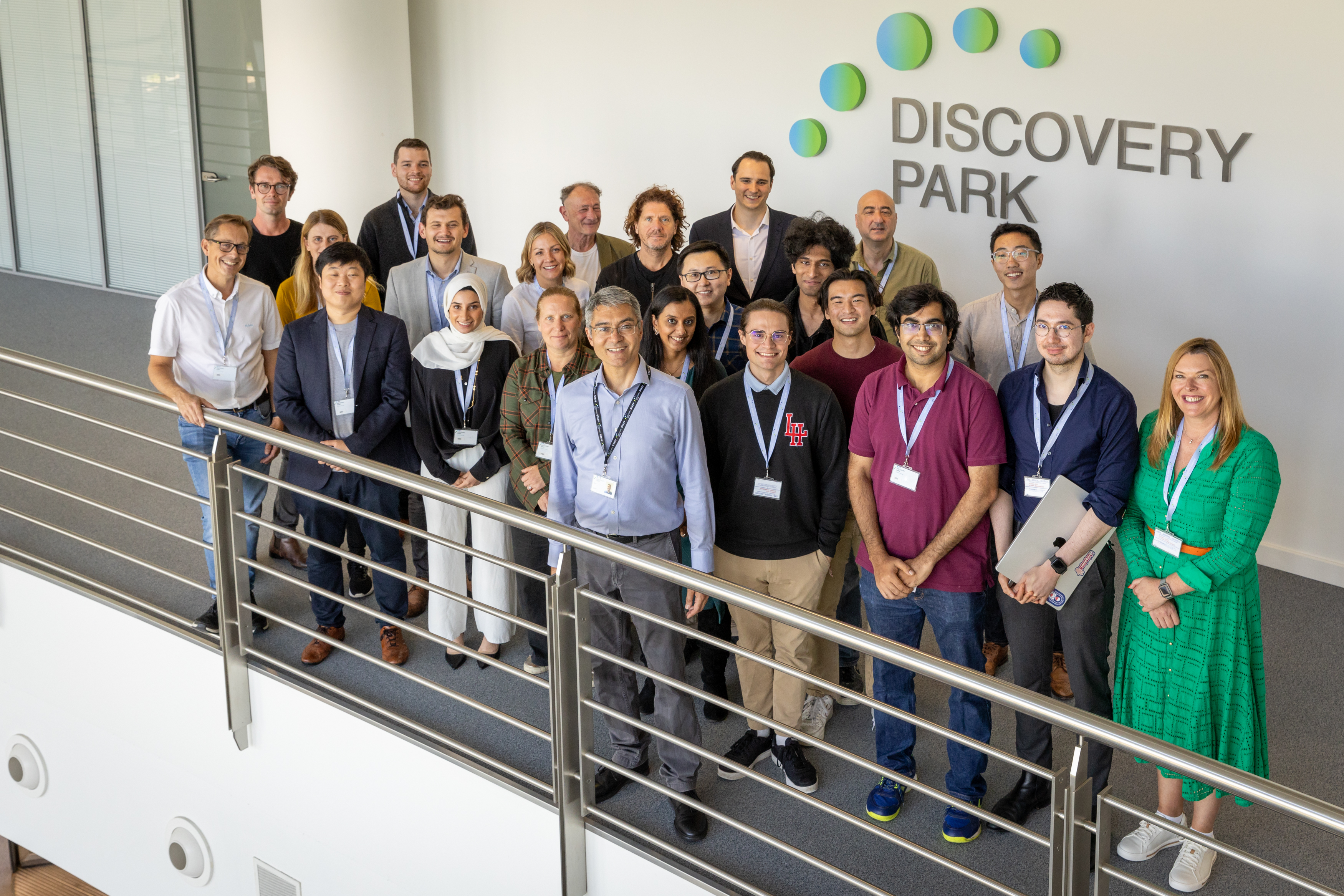 Renos Savva Head of Innovation at Discovery Park with the first cohort of Discovery Spark